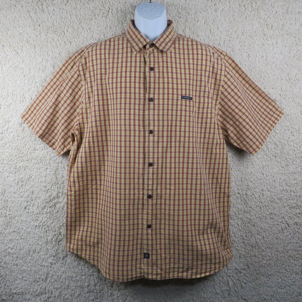 Nautica* Men's Short Sleeve Button‎ Down Curved Hem Pocket Chest Shirt~ Size XL - Picture 1 of 13